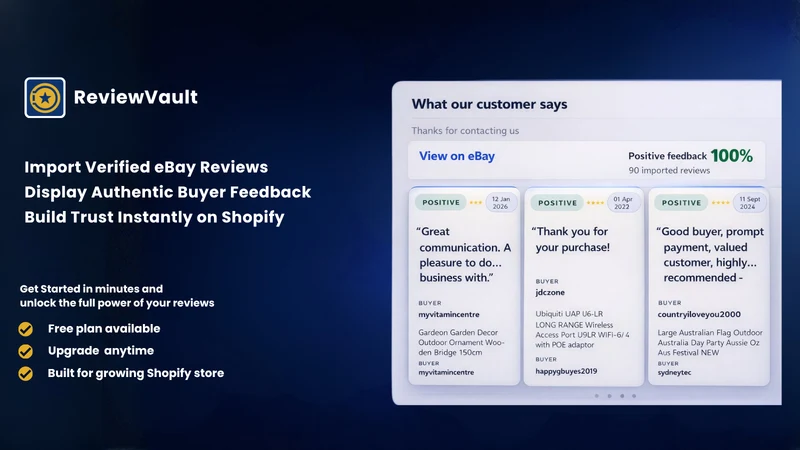 ReviewVault for eBay Reviews