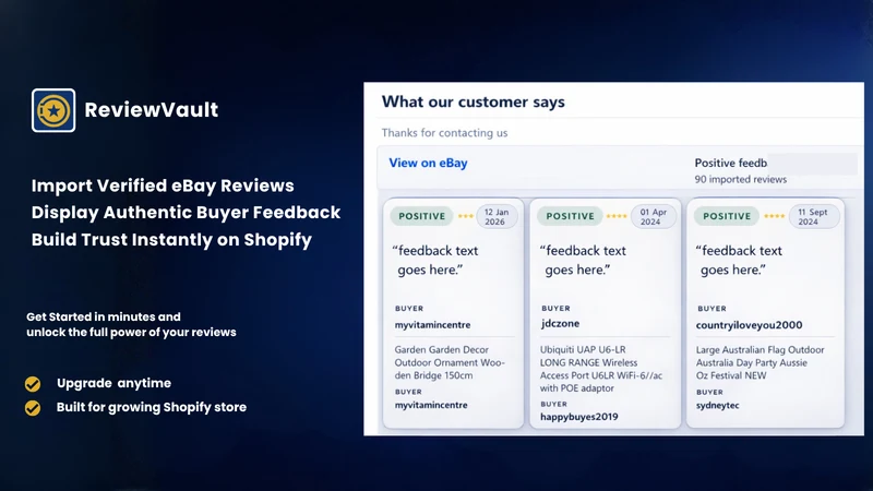 ReviewVault for eBay Reviews