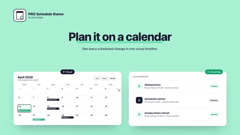 PRO Schedule theme ‑ Boostapps