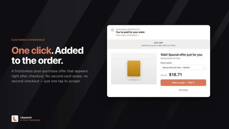 Libau AI Post Purchase Upsell