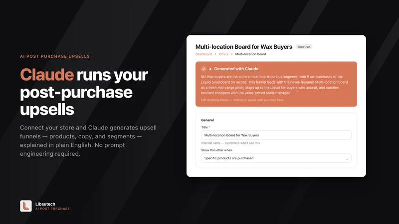 Libau AI Post Purchase Upsell