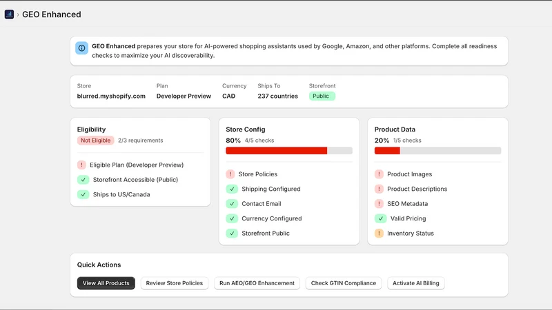 GEO, AEO & UCP — AI Optimizer