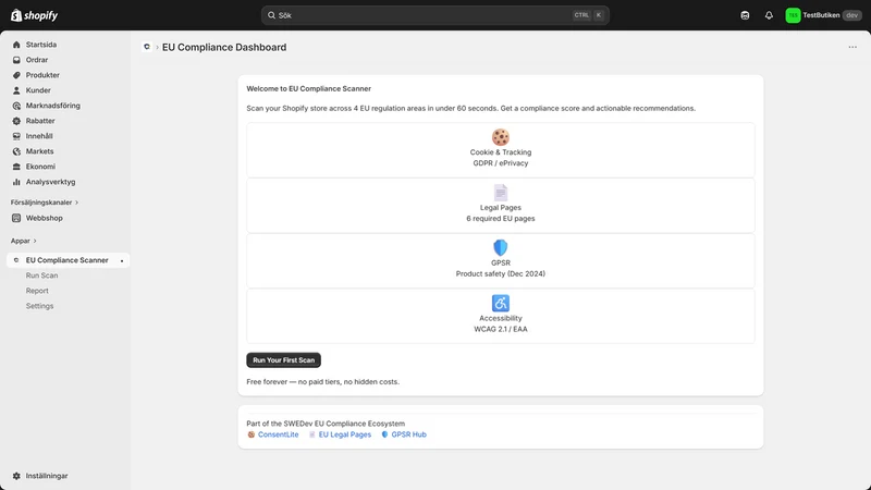 SWEDev EU Compliance Scanner