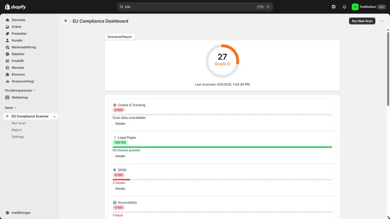 SWEDev EU Compliance Scanner