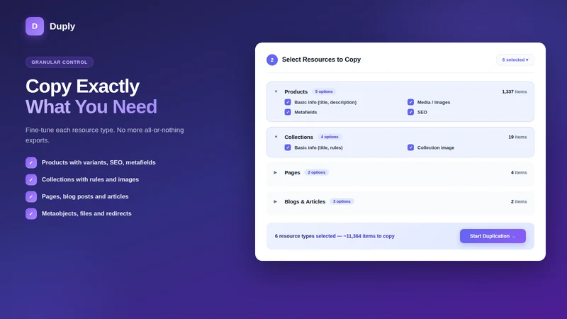 Duply ‑ Duplicate Store & Copy