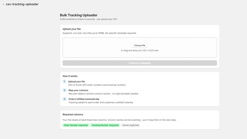 TrackShip: Bulk Tracking