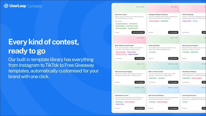 UserLoop Contests & Giveaways