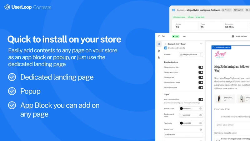 UserLoop Contests & Giveaways