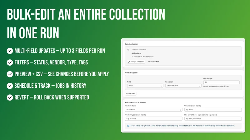 Bulkify: Bulk Edit, Tags & CSV