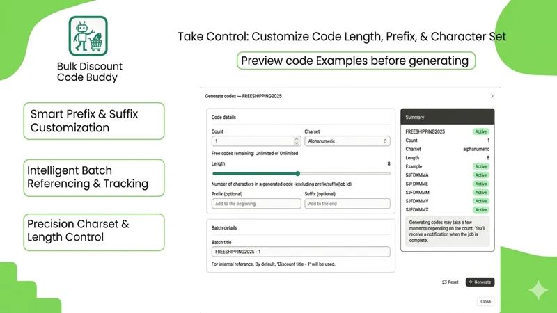 Bulk Discount Code Buddy