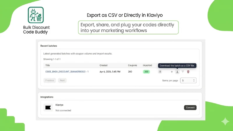 Bulk Discount Code Buddy