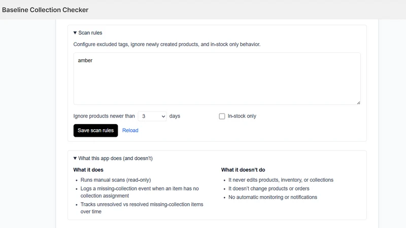 Baseline Collection Checker