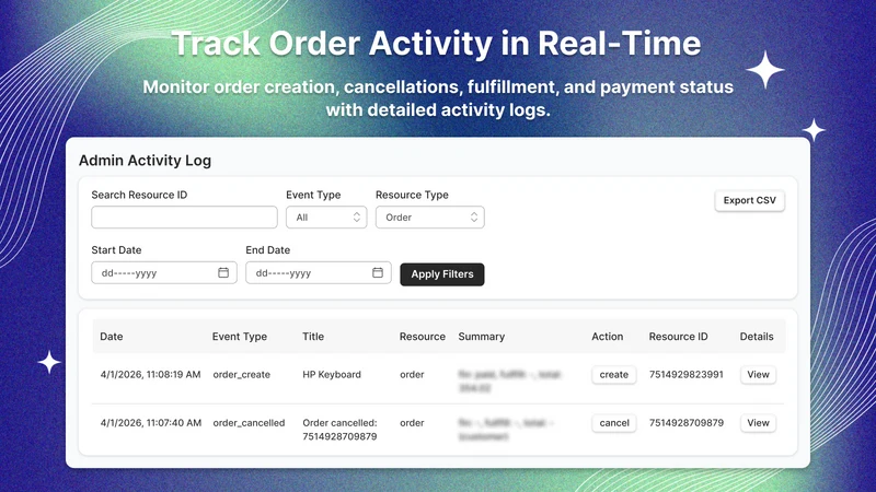 ESTS Admin Activity Log