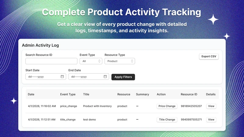 ESTS Admin Activity Log