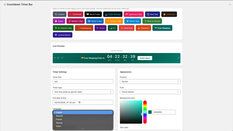 Pulse: Countdown Timer Bar