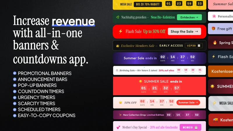 Countdown Timer & Banner Bar