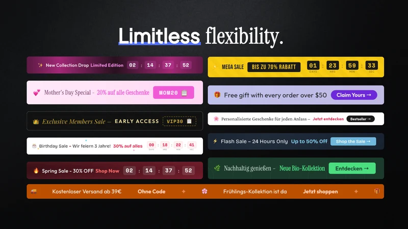 Countdown Timer & Banner Bar