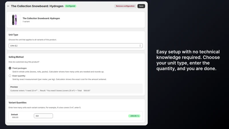 ClearUnit · Price Per Unit
