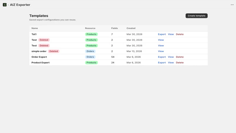 Upatra: Order & CSV Export