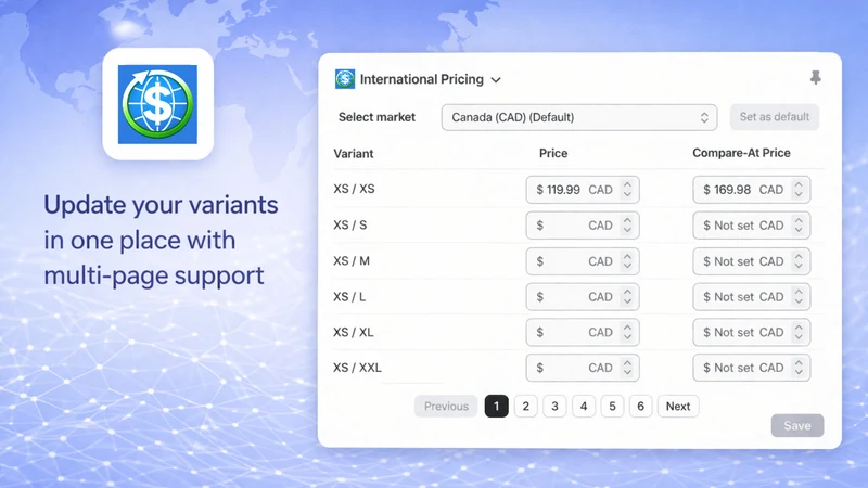 Simple International Pricer