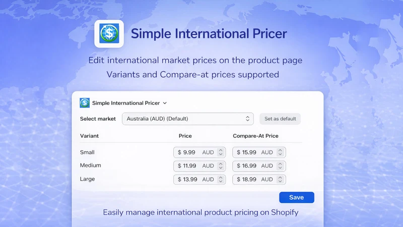 Simple International Pricer
