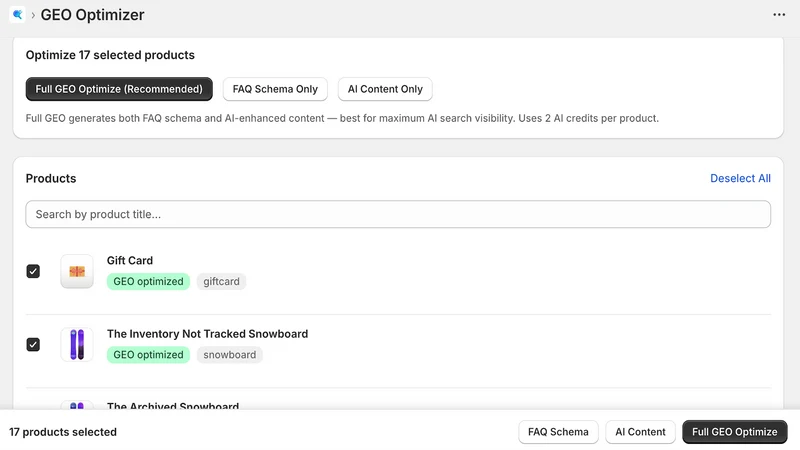 ShopSEO AI