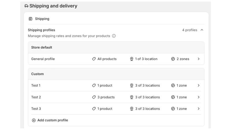 Shipping Profiles Automator