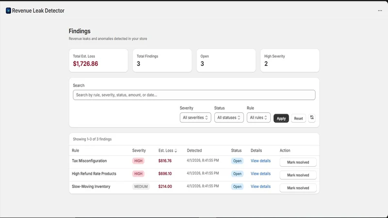 Revenue Leak Tracker