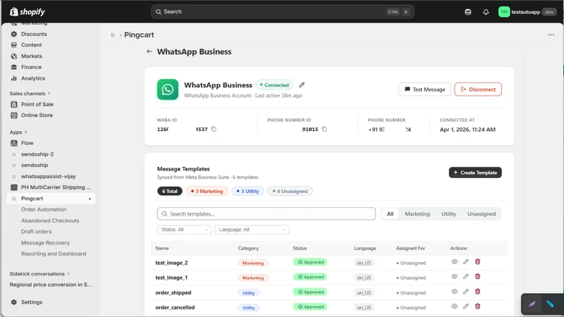 PingCart: WhatsApp Carts