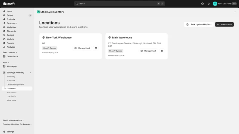 StockEye Inventory Management