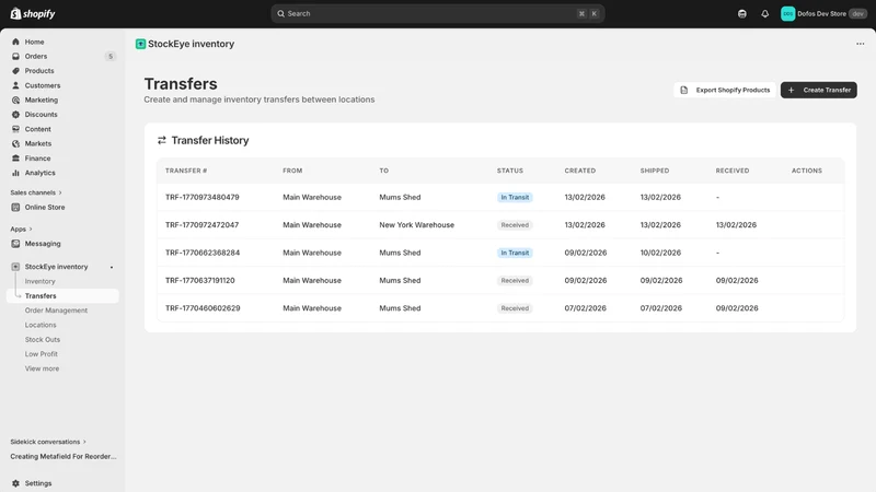StockEye Inventory Management