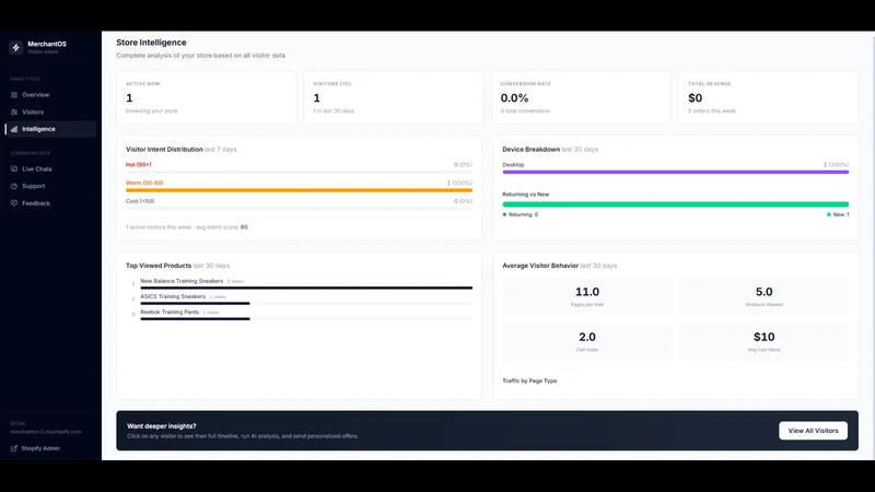 MerchantOS : Visitor Intent