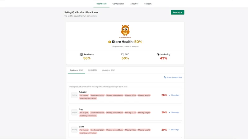 ListingIQ: Product Readiness