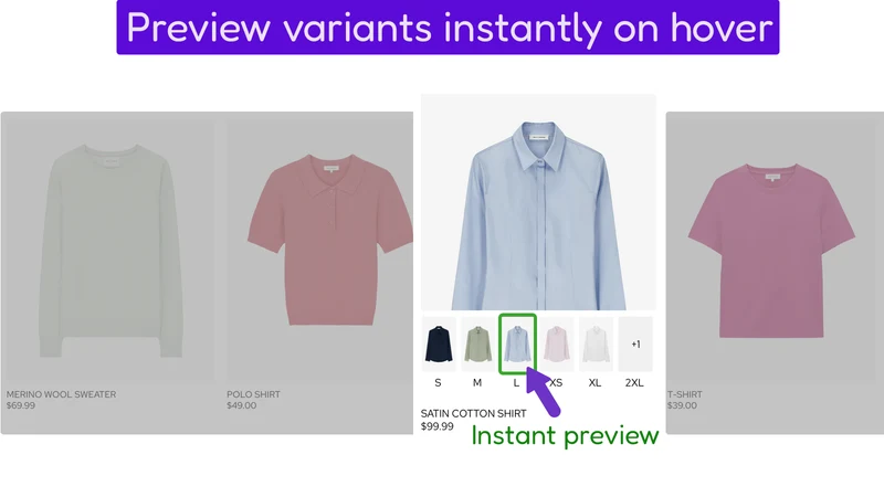 H: Variant Swatches on Hover