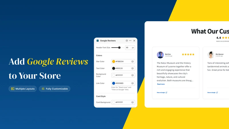 Add Google Reviews ‑ Boltverk
