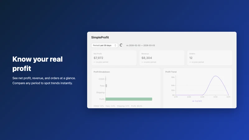 SimpleProfit: Profit Dashboard