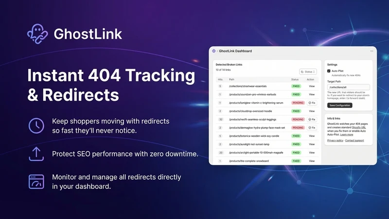 GhostLink – 404 Auto Redirects