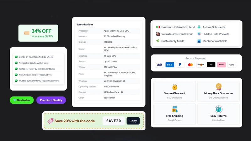 Sumo Product Page Blocks