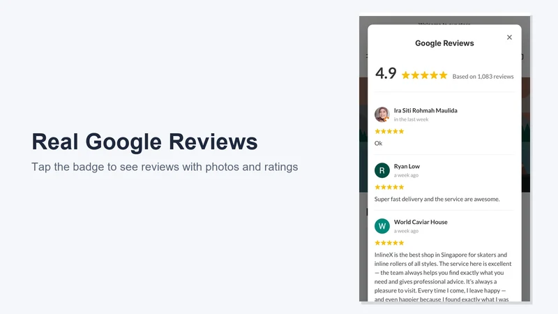 LogoBadge ‑ Google Reviews