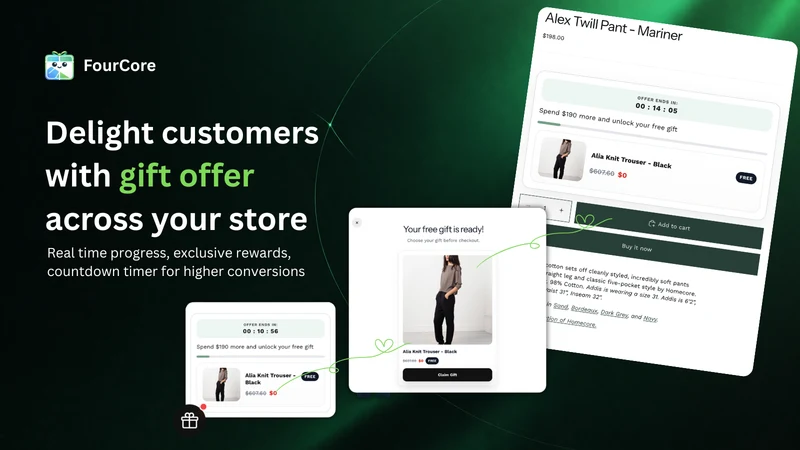 FourCore Free Gift Upsell BOGO