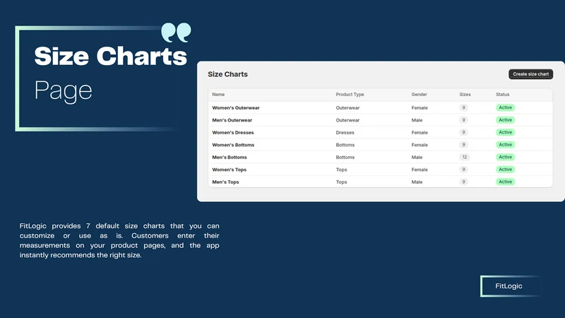 Size Chart & Size Guide Pro