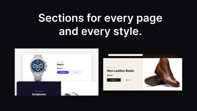 Lovely: Theme Sections