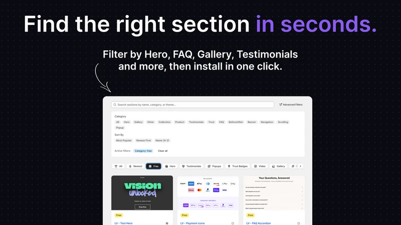Lovely: Theme Sections