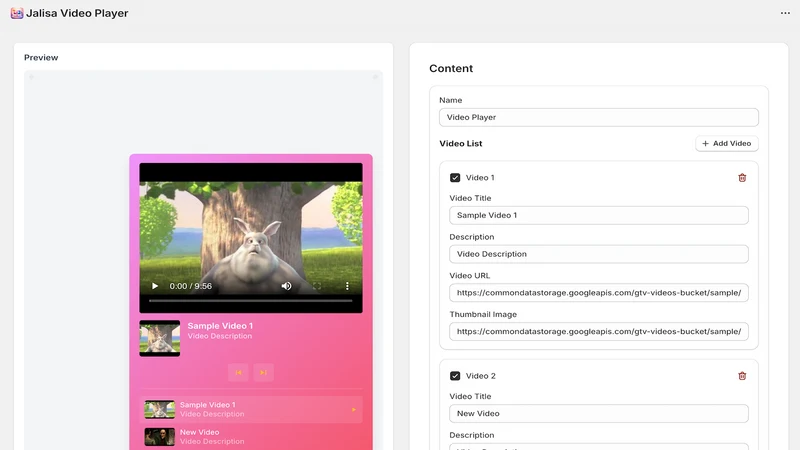 Jalisa Video Player