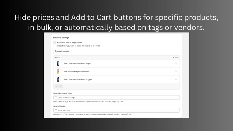 HIDR: Hide Price & Add to Cart