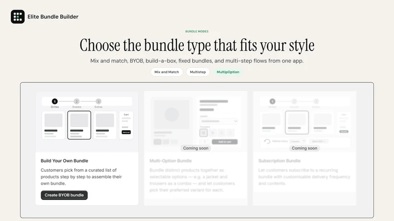 Elite Bundle Builder BYOB