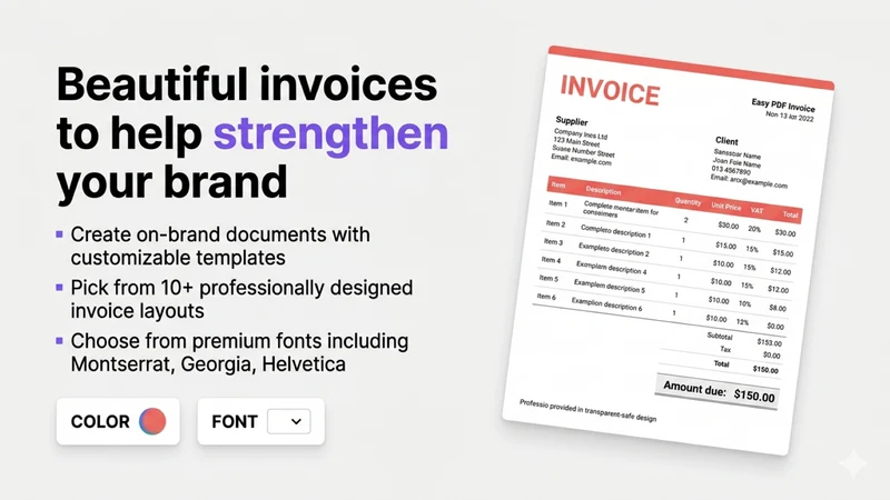 Easy PDF Invoice
