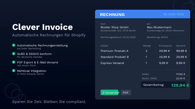 Clever Invoice ‑ E‑Rechnung