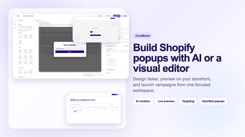 CoroBlock ‑ Popup Builder