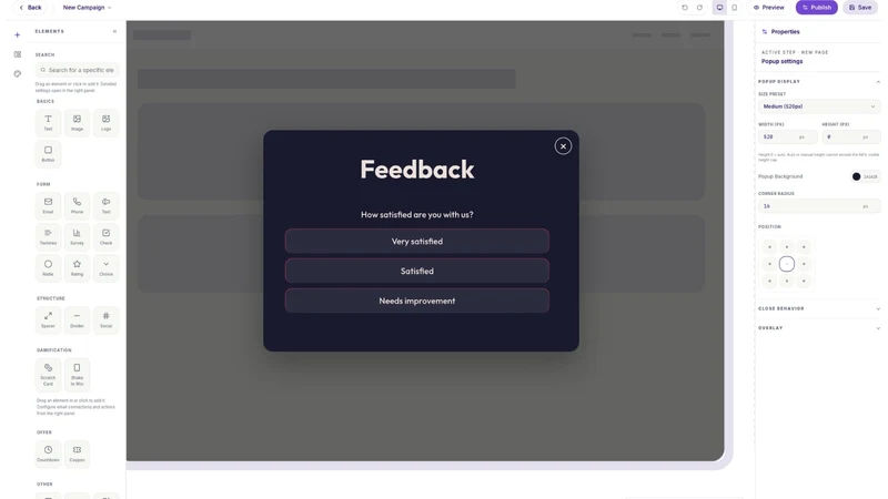 CoroBlock ‑ Popup Builder